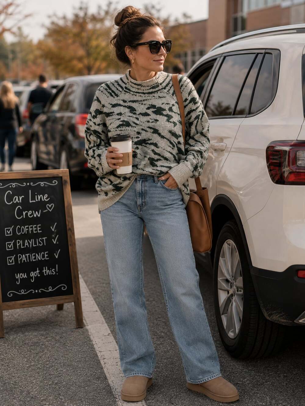 Madewell Thornton Mockneck Alpaca Blend Animal Print Sweater XS